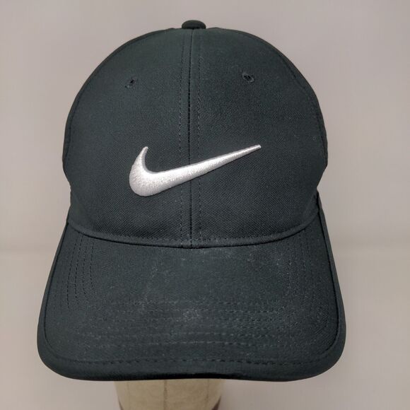 Nike Men's Baseball Cap Hat Black OSFM Embroidered Swoosh Logo - Picture 3 of 12